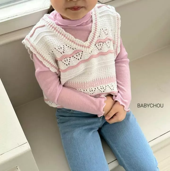 Babychou - Korean Children Fashion - #prettylittlegirls - Wave VESt - 8