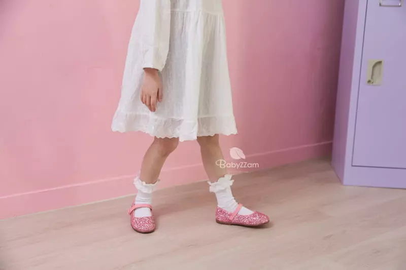 Babyzzam - Korean Children Fashion - #kidsshorts - Shine Button Flats - 6