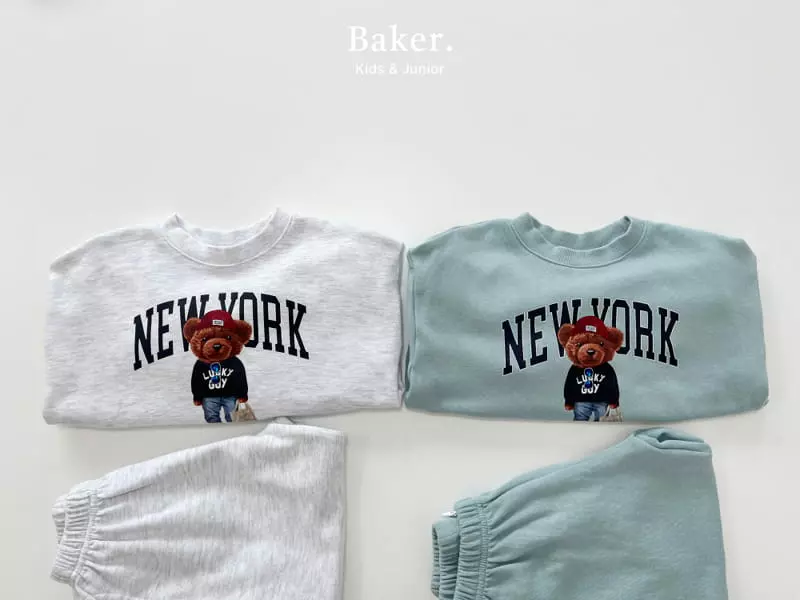 Baker - Korean Children Fashion - #magicofchildhood - Newyork Top Bottom Set - 11