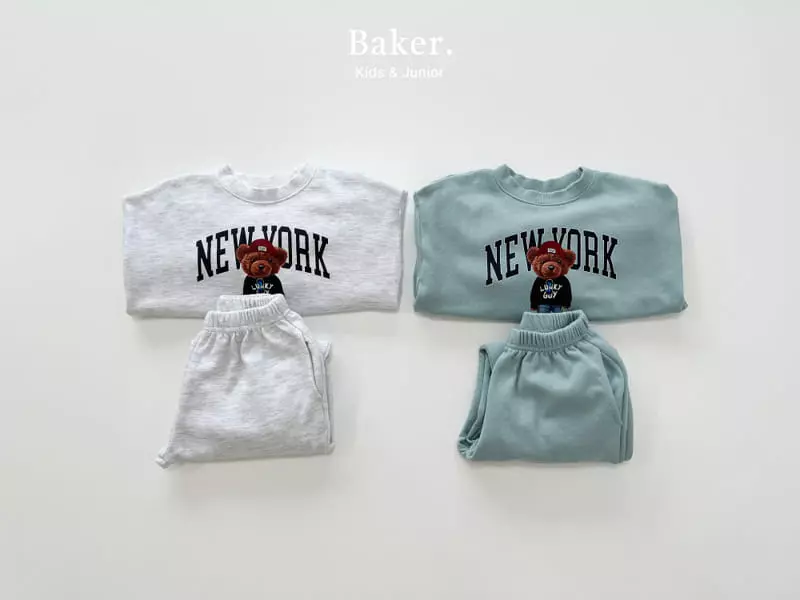 Baker - Korean Children Fashion - #minifashionista - Newyork Top Bottom Set - 12