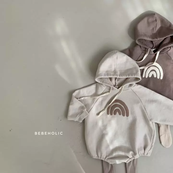 Bebe Holic - Korean Baby Fashion - #babyoninstagram - Rainbow Hoody Bodysuit - 2
