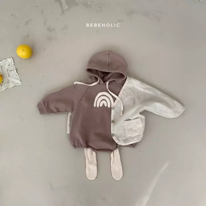 Bebe Holic - Korean Baby Fashion - #babyoutfit - Rainbow Hoody Bodysuit - 5