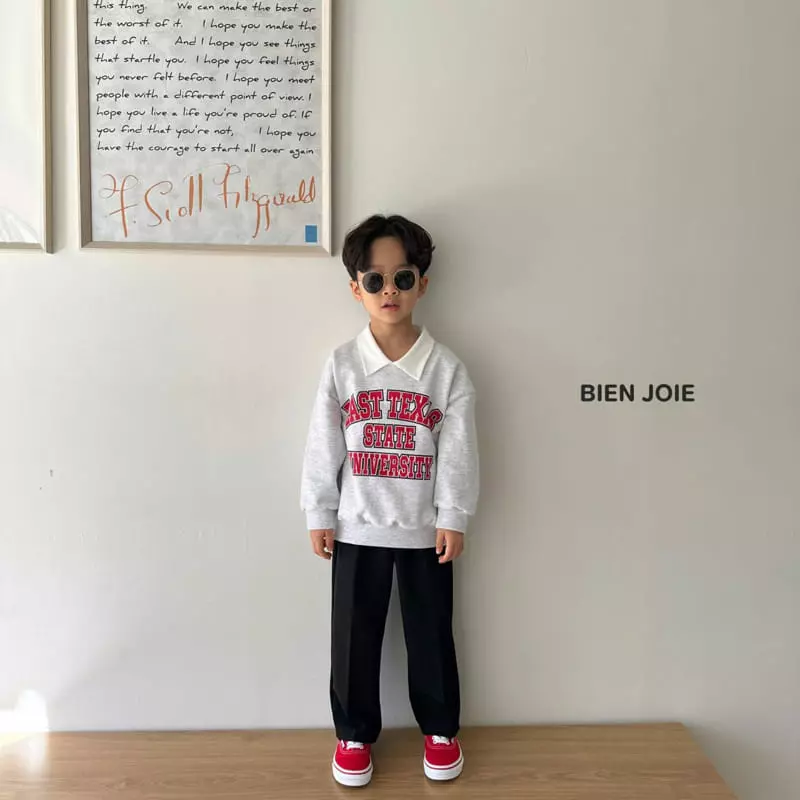 Bien Joie - Korean Children Fashion - #kidsshorts - Easy Collar Sweatshirt - 5