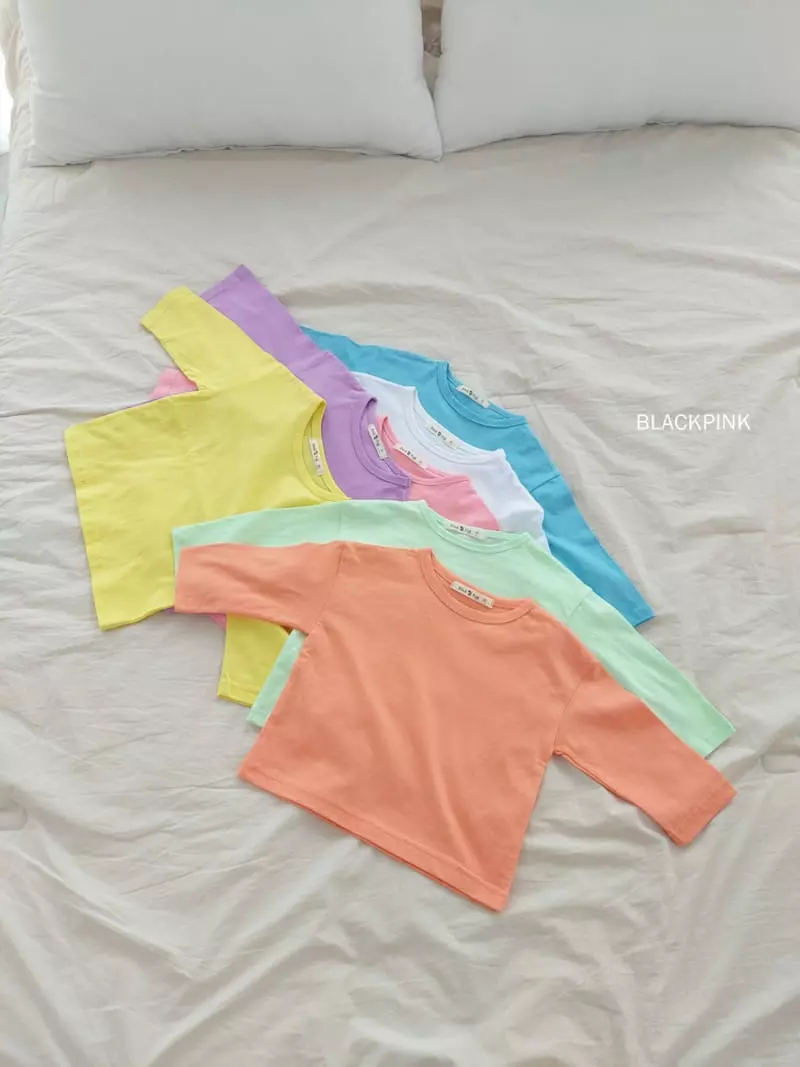 Black Pink - Korean Children Fashion - #Kfashion4kids - Basic Single Tee - 2