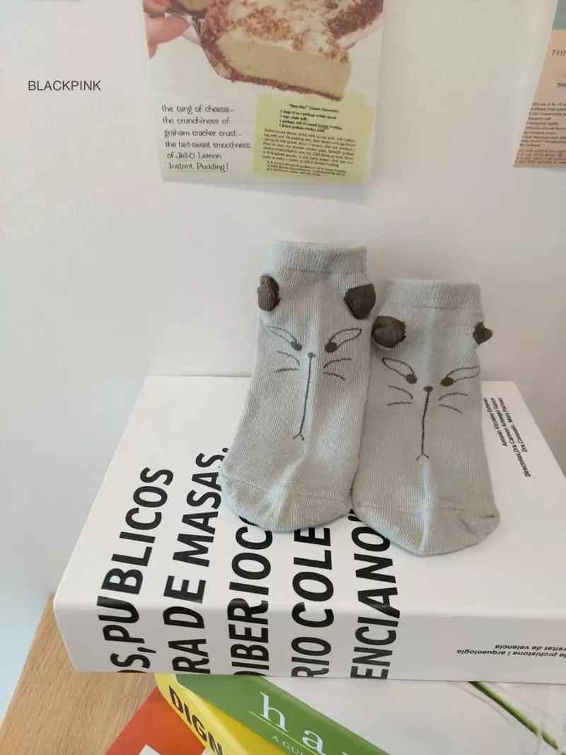 Black Pink - Korean Children Fashion - #childofig - Animal Socks - 6