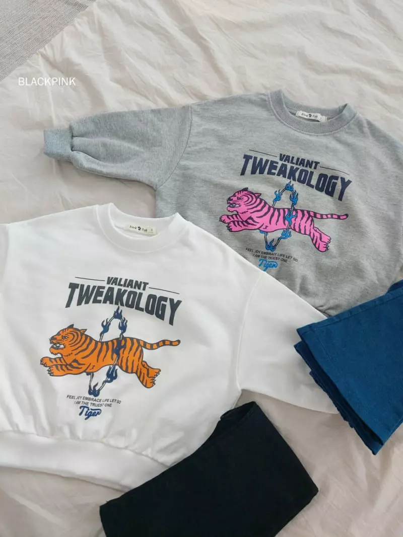 Black Pink - Korean Children Fashion - #kidzfashiontrend - Tiger Sweatshirt - 8