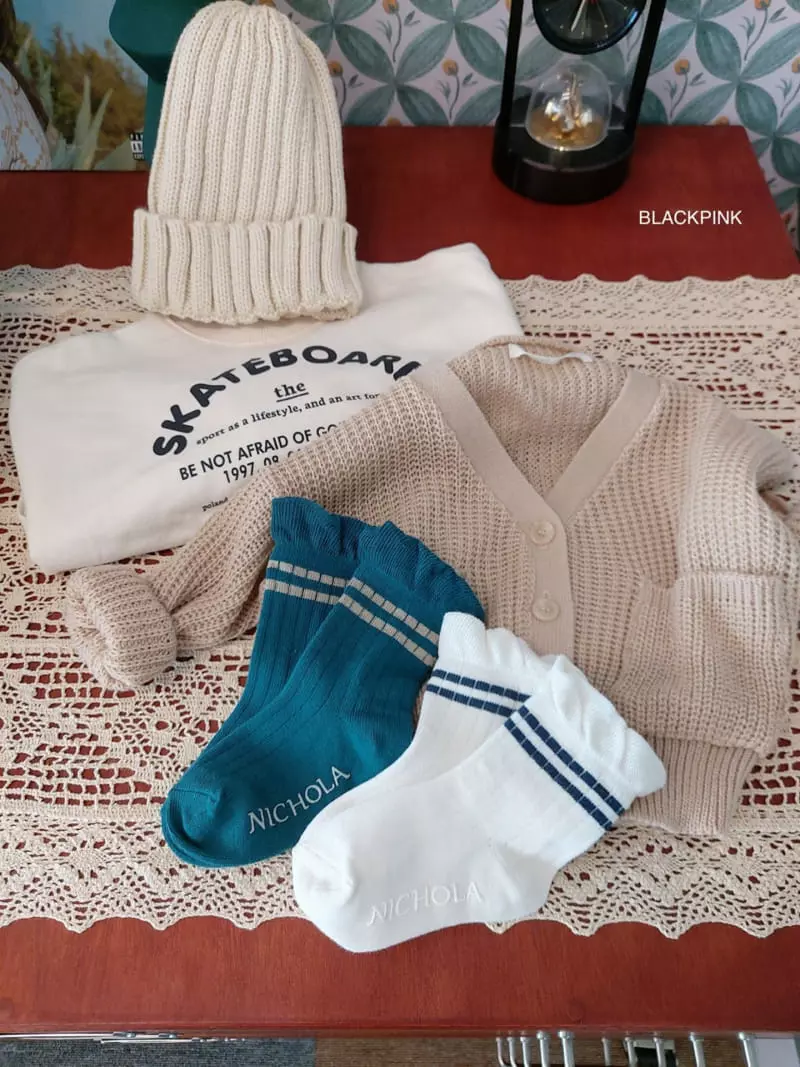 Black Pink - Korean Children Fashion - #littlefashionista - School Socks - 2