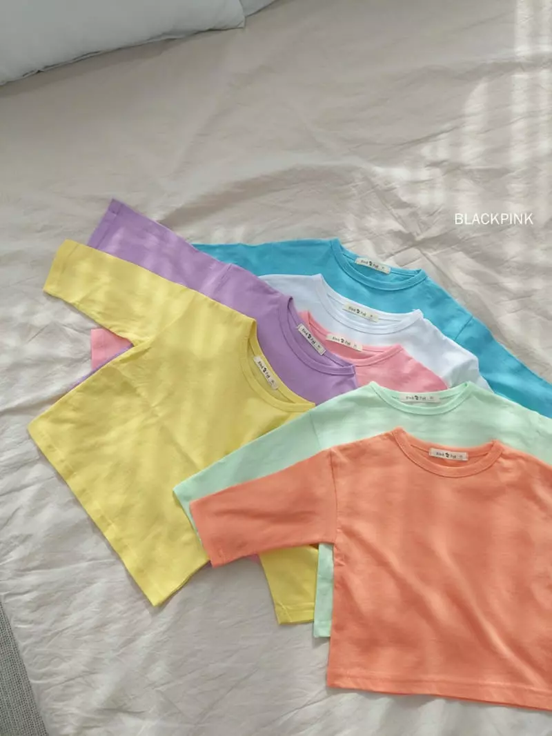 Black Pink - Korean Children Fashion - #littlefashionista - Basic Single Tee - 3