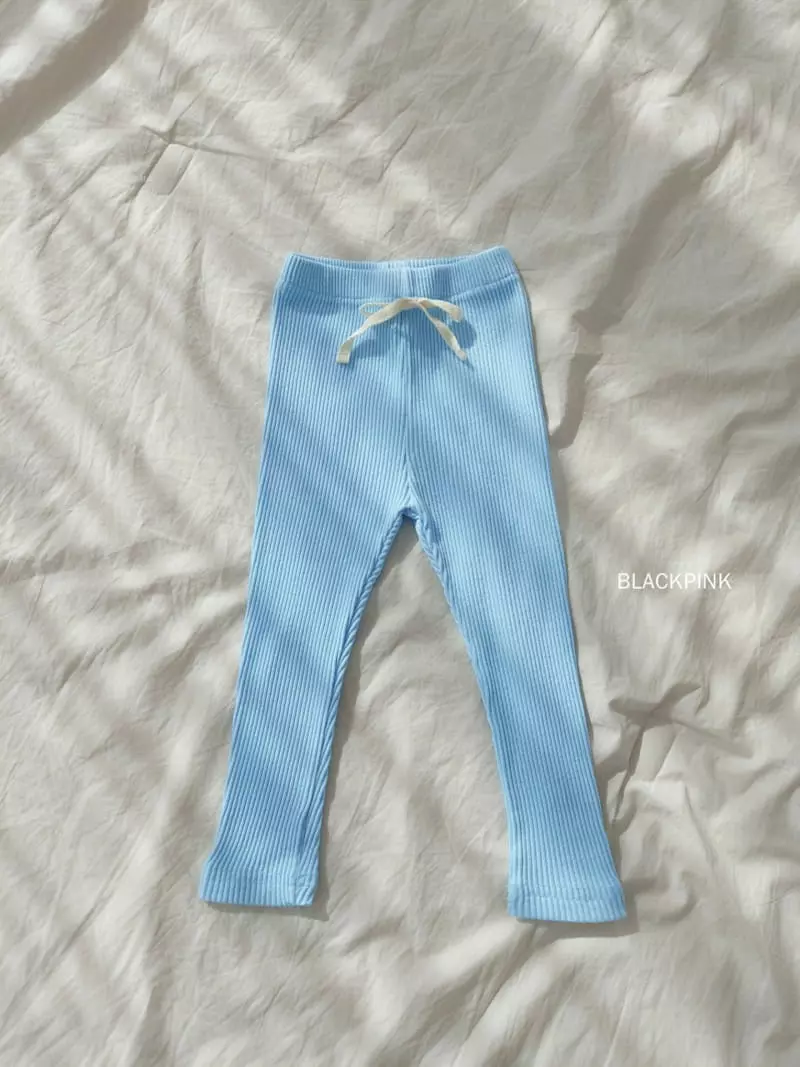 Black Pink - Korean Children Fashion - #magicofchildhood - Rib Ribbon Leggings - 10