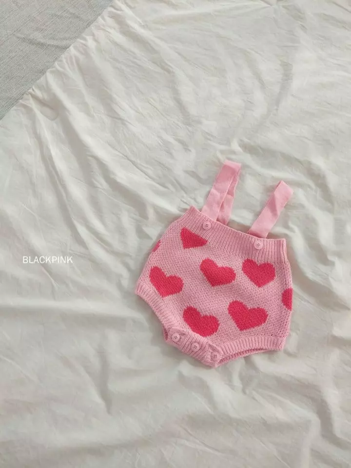 Black Pink - Korean Children Fashion - #minifashionista - Spring Heart Bodysuit - 5