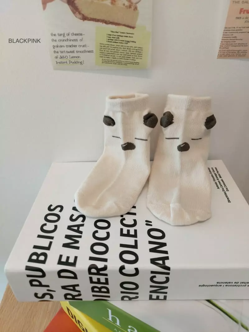 Black Pink - Korean Children Fashion - #minifashionista - Animal Socks - 4