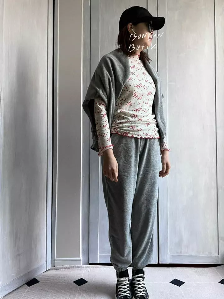 Bon Bon Butik - Korean Women Fashion - #momslook - Mom Terry Pants - 11
