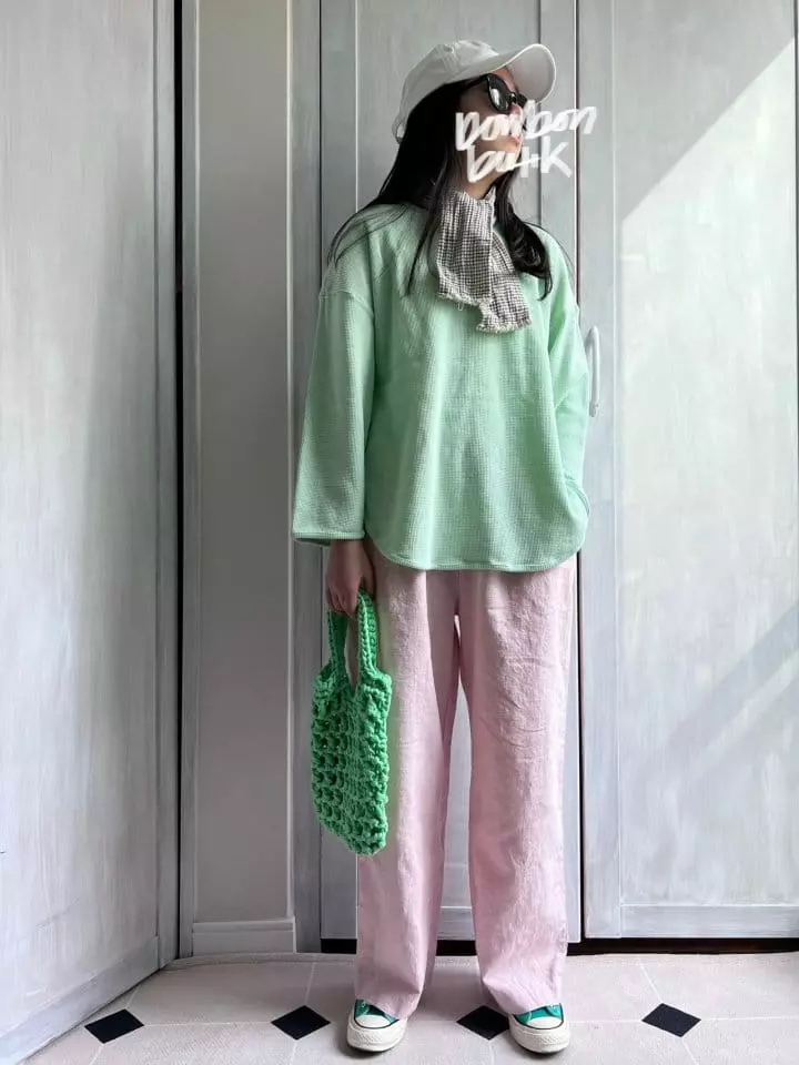 Bon Bon Butik - Korean Women Fashion - #momslook - Waffle Tee Mom - 12