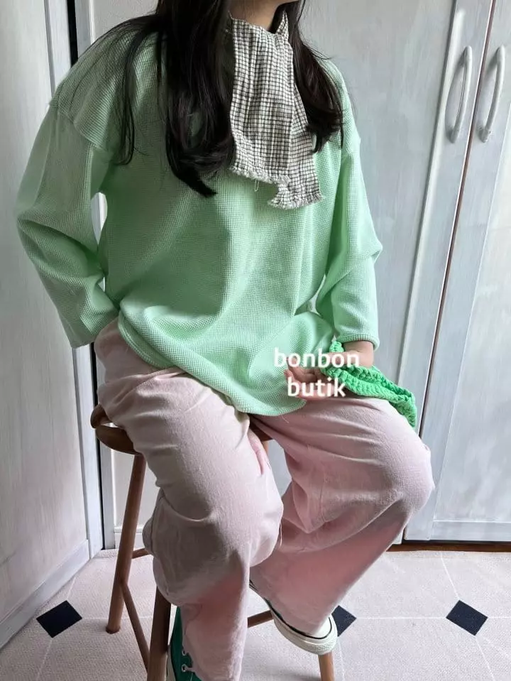 Bon Bon Butik - Korean Women Fashion - #momslook - Waffle Tee Mom - 6