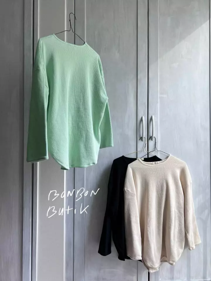 Bon Bon Butik - Korean Women Fashion - #thatsdarling - Waffle Tee Mom - 2