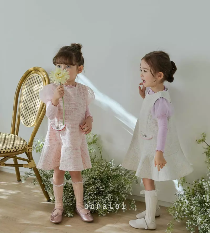 Bonaloi - Korean Children Fashion - #prettylittlegirls - Sol Mix One-piece - 4