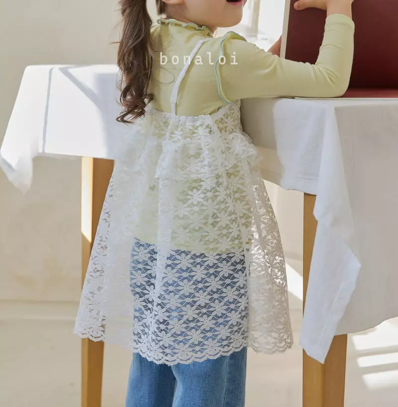 Bonaloi - Korean Children Fashion - #childrensboutique - Lace Cemi One-piece - 11