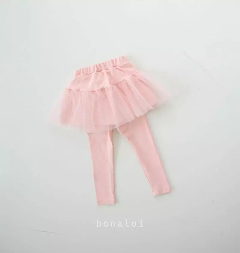 Bonaloi - Korean Children Fashion - #fashionkids - Urban Mesh Skirt Leggings