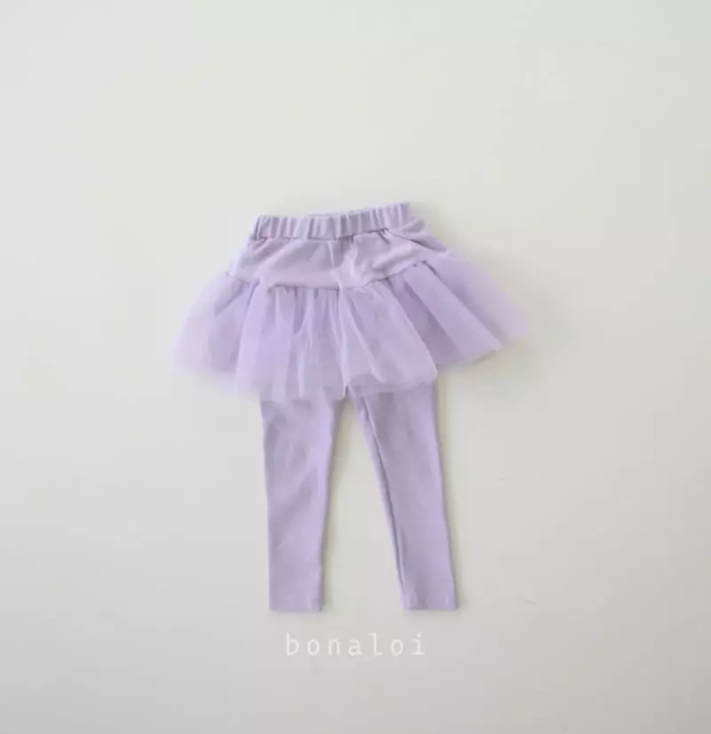 Bonaloi - Korean Children Fashion - #kidsshorts - Urban Mesh Skirt Leggings - 2