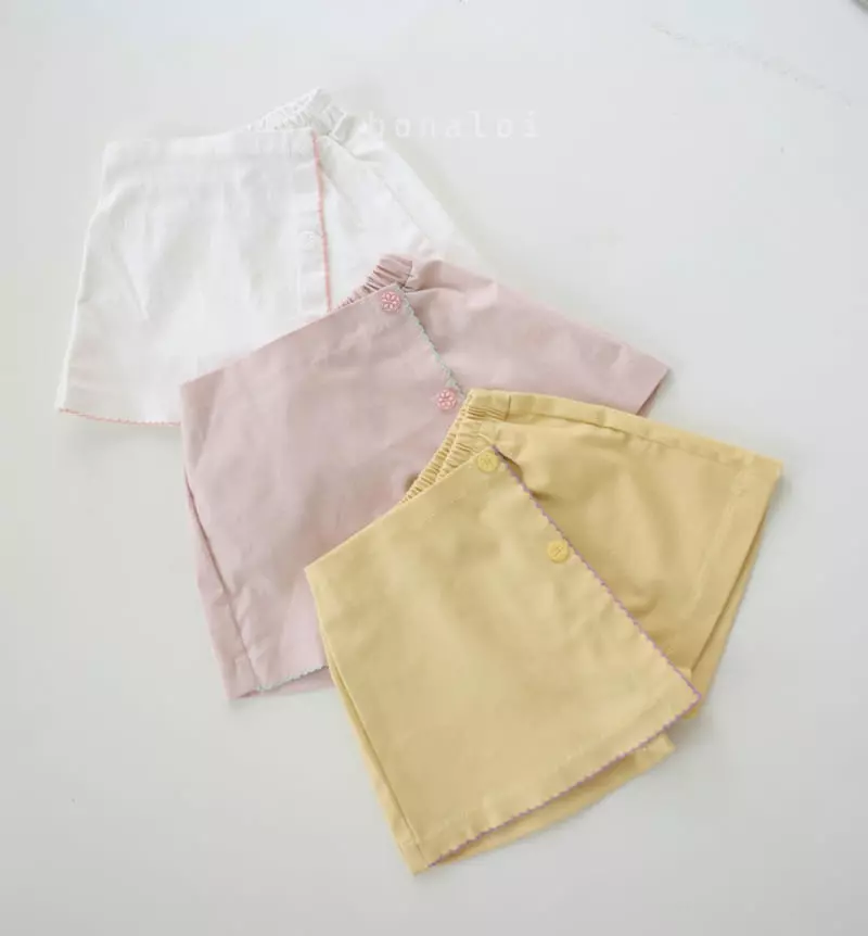 Bonaloi - Korean Children Fashion - #kidsshorts - Pico Wrap Skirt Pants - 4