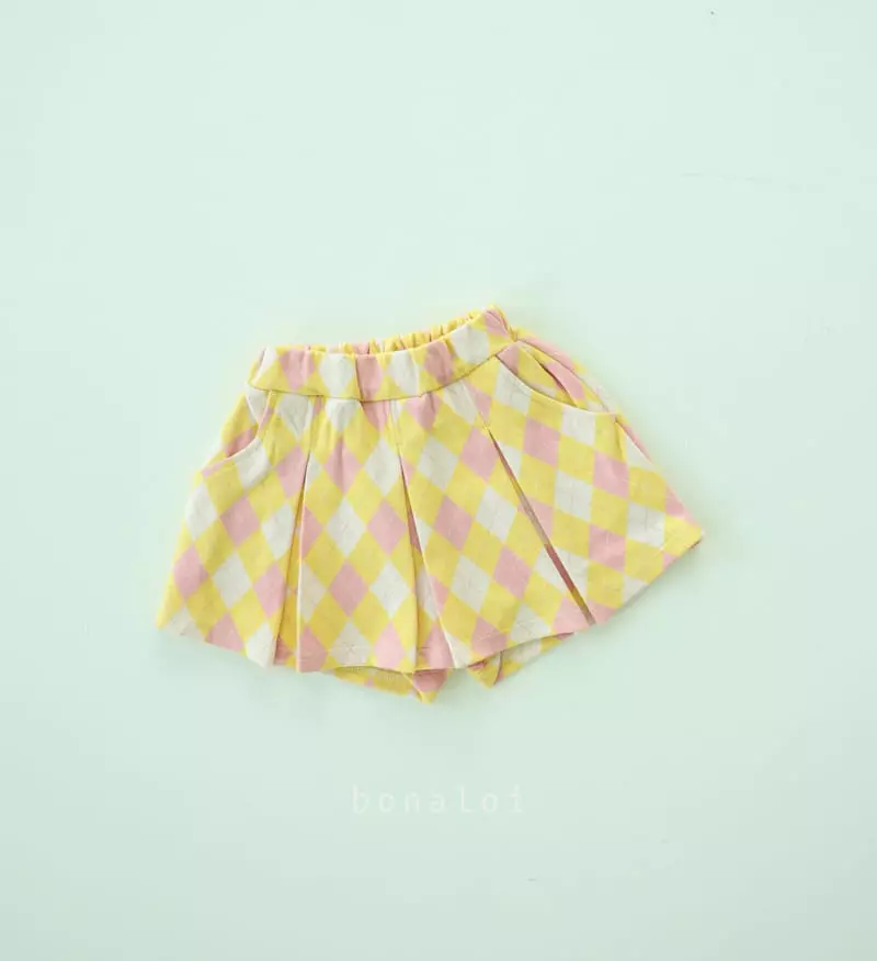 Bonaloi - Korean Children Fashion - #prettylittlegirls - Argyle Skirt pants - 2