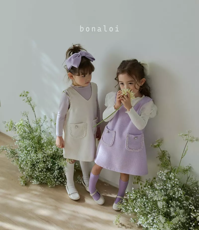 Bonaloi - Korean Children Fashion - #stylishchildhood - Mor One-piece - 6