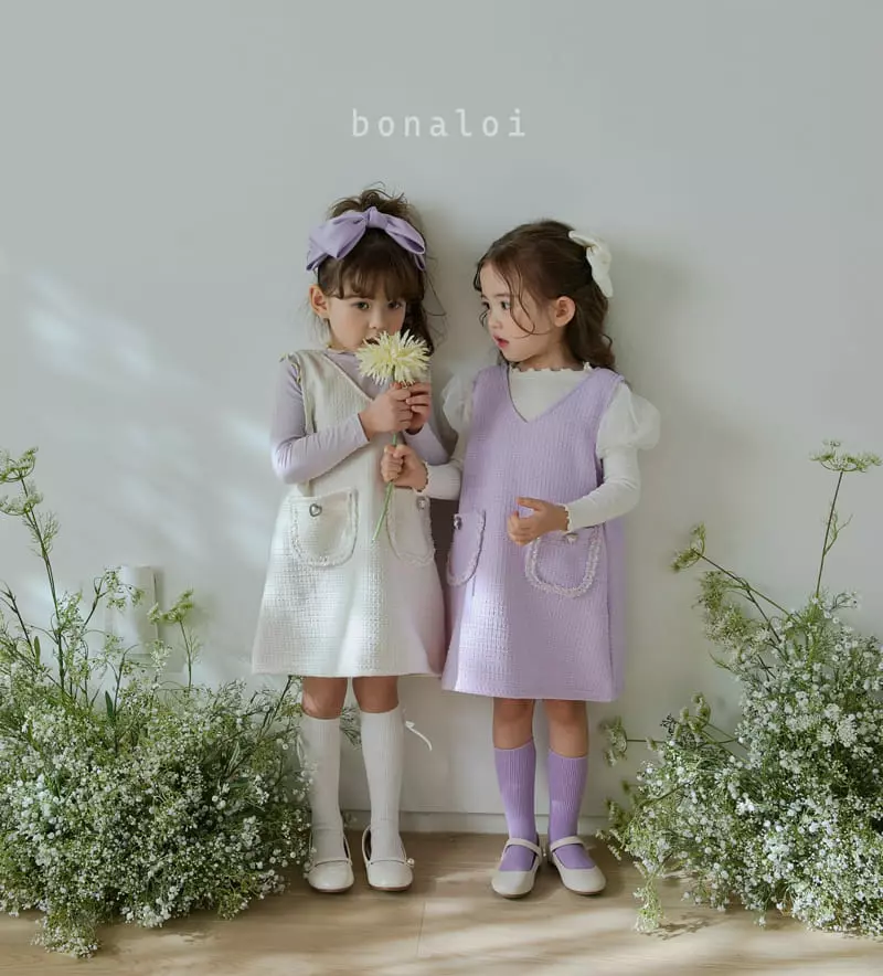 Bonaloi - Korean Children Fashion - #prettylittlegirls - Mor One-piece - 4