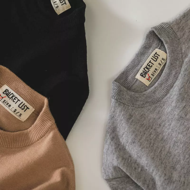 Bucket List - Korean Children Fashion - #toddlerclothing - Knit Tee - 7