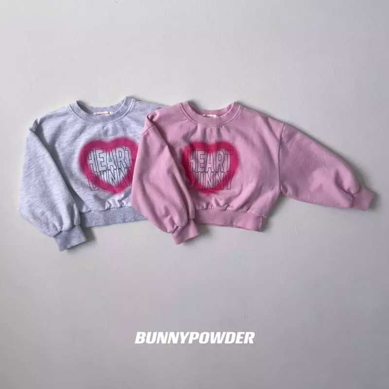 Bunny Powder - Korean Children Fashion - #kidsshorts - Heart Crop Sweatshirt - 7