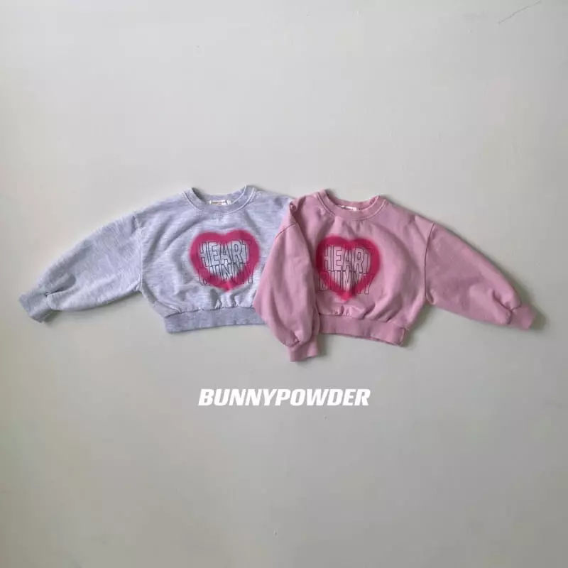 Bunny Powder - Korean Children Fashion - #kidsstore - Heart Crop Sweatshirt - 8