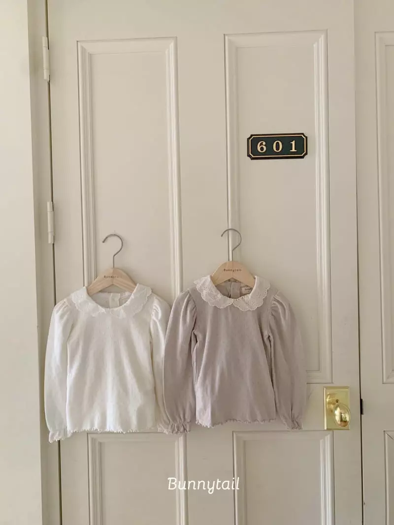 Bunnytail - Korean Children Fashion - #childrensboutique - Eyelet Collar Tee - 2