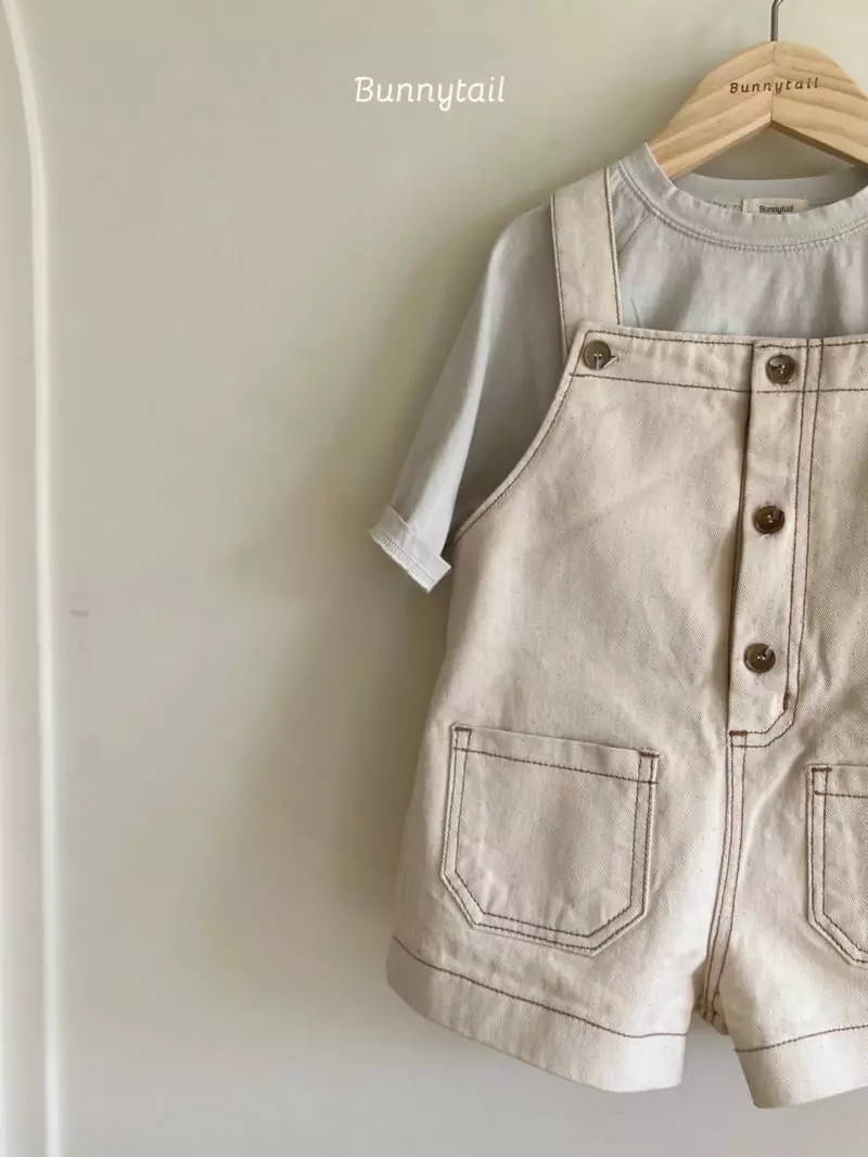 Bunnytail - Korean Children Fashion - #childrensboutique - Plain Denim Overall - 11