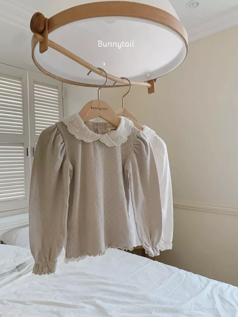 Bunnytail - Korean Children Fashion - #designkidswear - Eyelet Collar Tee - 3