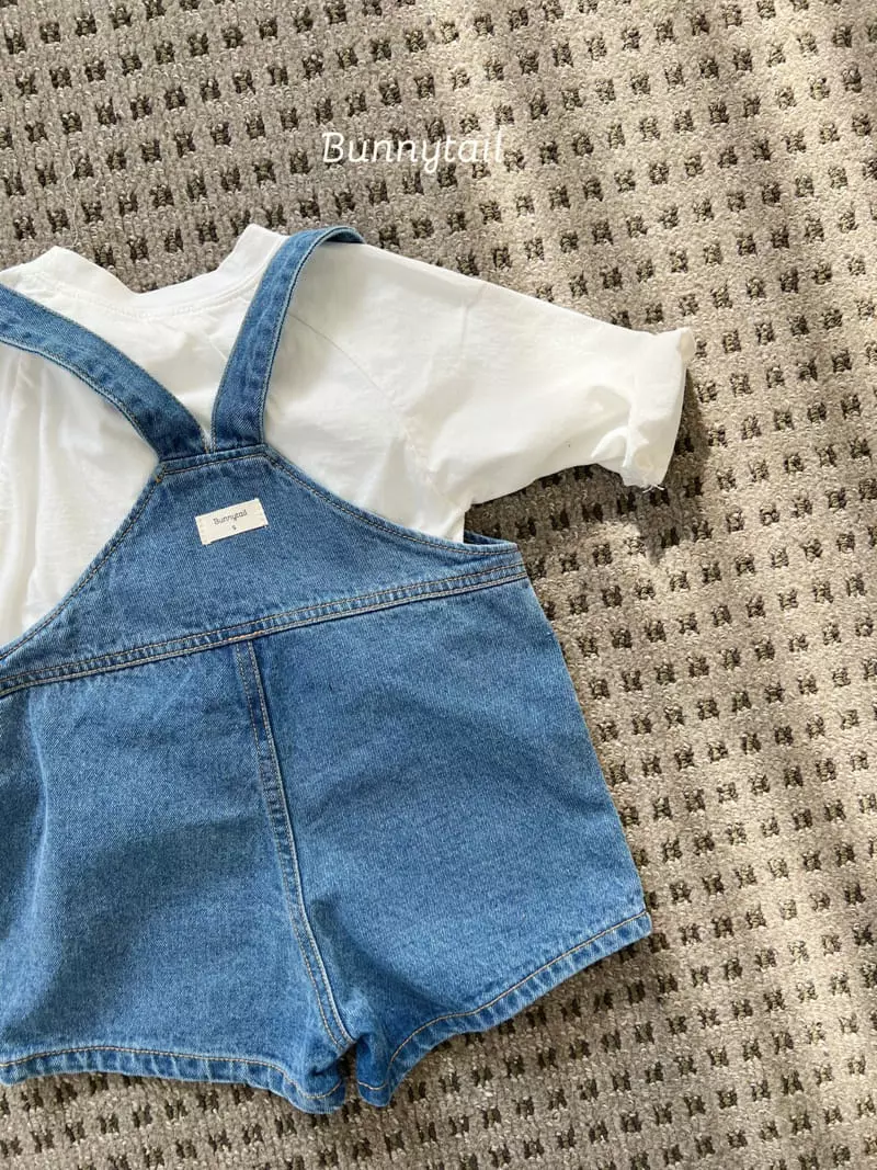 Bunnytail - Korean Children Fashion - #designkidswear - Plain Denim Overall - 12