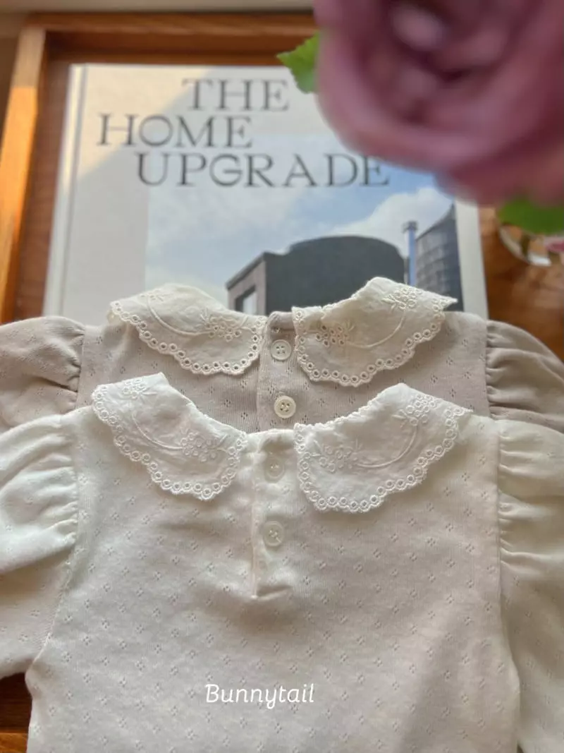 Bunnytail - Korean Children Fashion - #designkidswear - Eyelet Collar Tee - 4