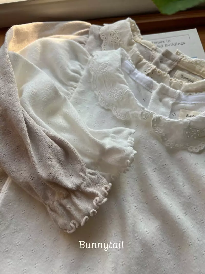 Bunnytail - Korean Children Fashion - #kidzfashiontrend - Eyelet Collar Tee - 8