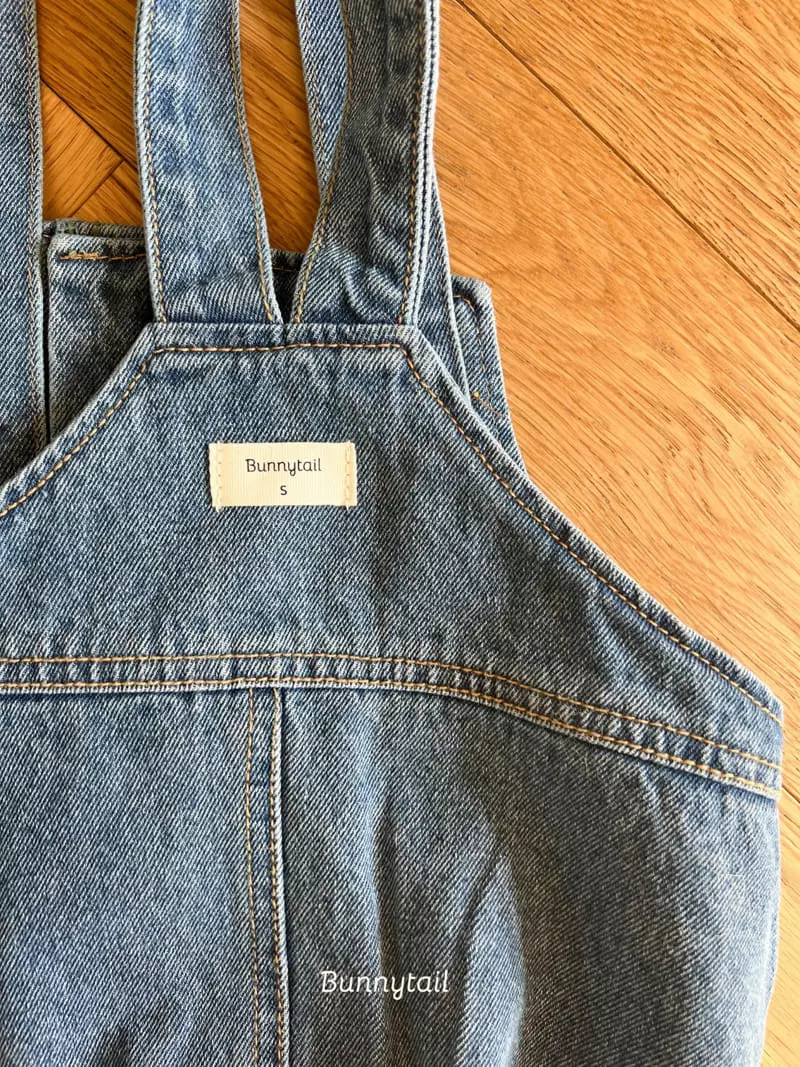 Bunnytail - Korean Children Fashion - #kidzfashiontrend - Plain Denim Overall - 3