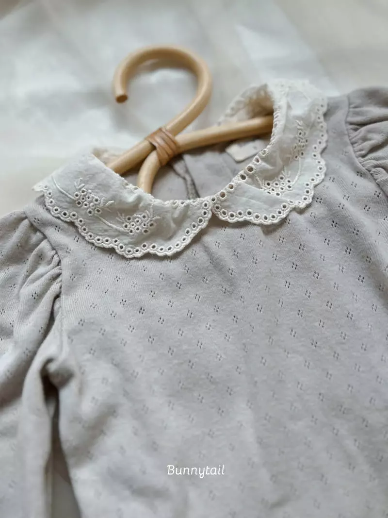 Bunnytail - Korean Children Fashion - #magicofchildhood - Eyelet Collar Tee - 11