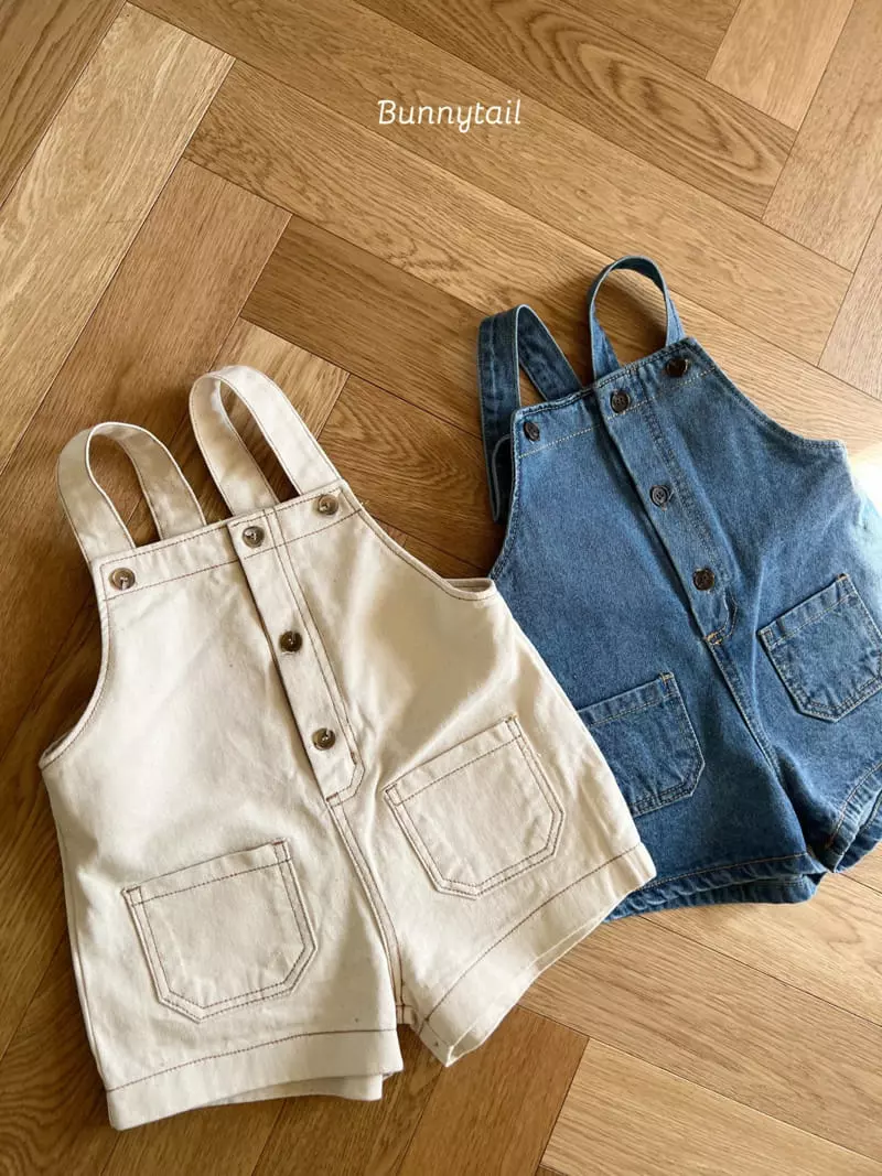 Bunnytail - Korean Children Fashion - #prettylittlegirls - Plain Denim Overall - 8