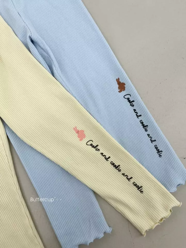 Buttercup - Korean Children Fashion - #childofig - Cookie Rabbit Rib Leggings - 12