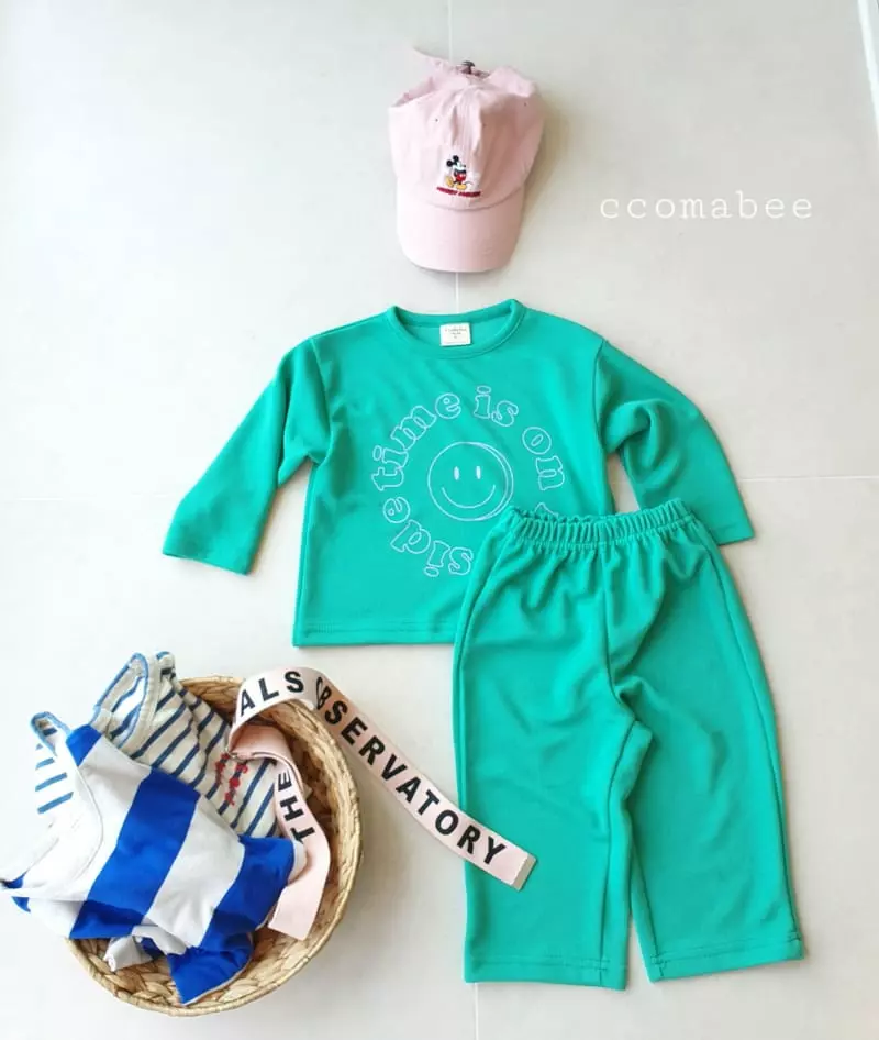 Ccomabee - Korean Children Fashion - #prettylittlegirls - Smile Top Bottom Set - 4