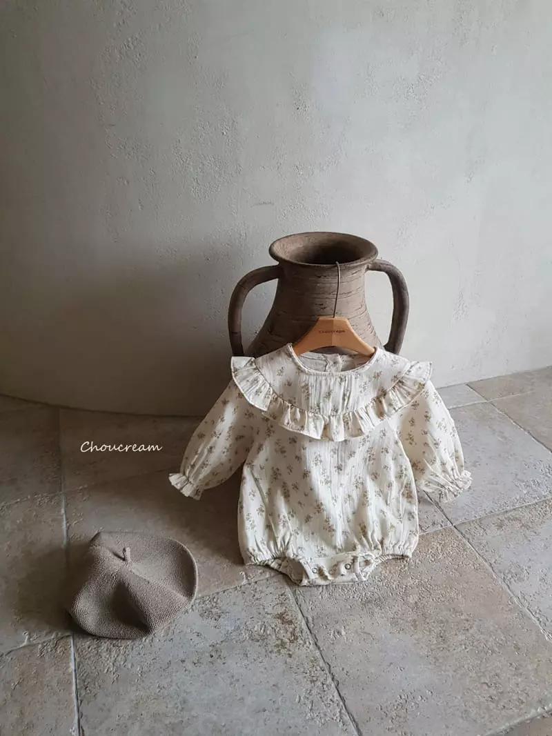 Choucream - Korean Baby Fashion - #babyfashion - Lucy Flower Frill Bodysuit