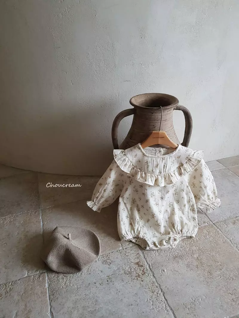 Choucream - Korean Baby Fashion - #babyfever - Lucy Flower Frill Bodysuit - 2