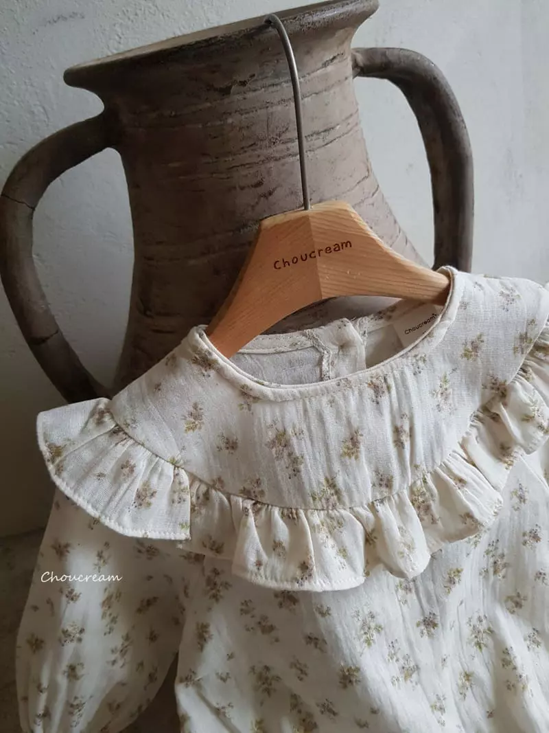 Choucream - Korean Baby Fashion - #babyoninstagram - Lucy Flower Frill Bodysuit - 5