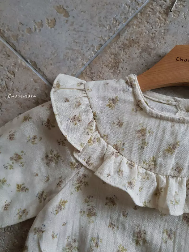 Choucream - Korean Baby Fashion - #babyootd - Lucy Flower Frill Bodysuit - 6