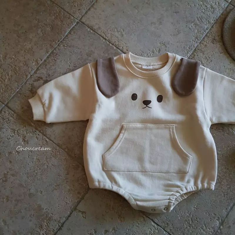 Choucream - Korean Baby Fashion - #babyootd - Puppy Bodysuit - 3