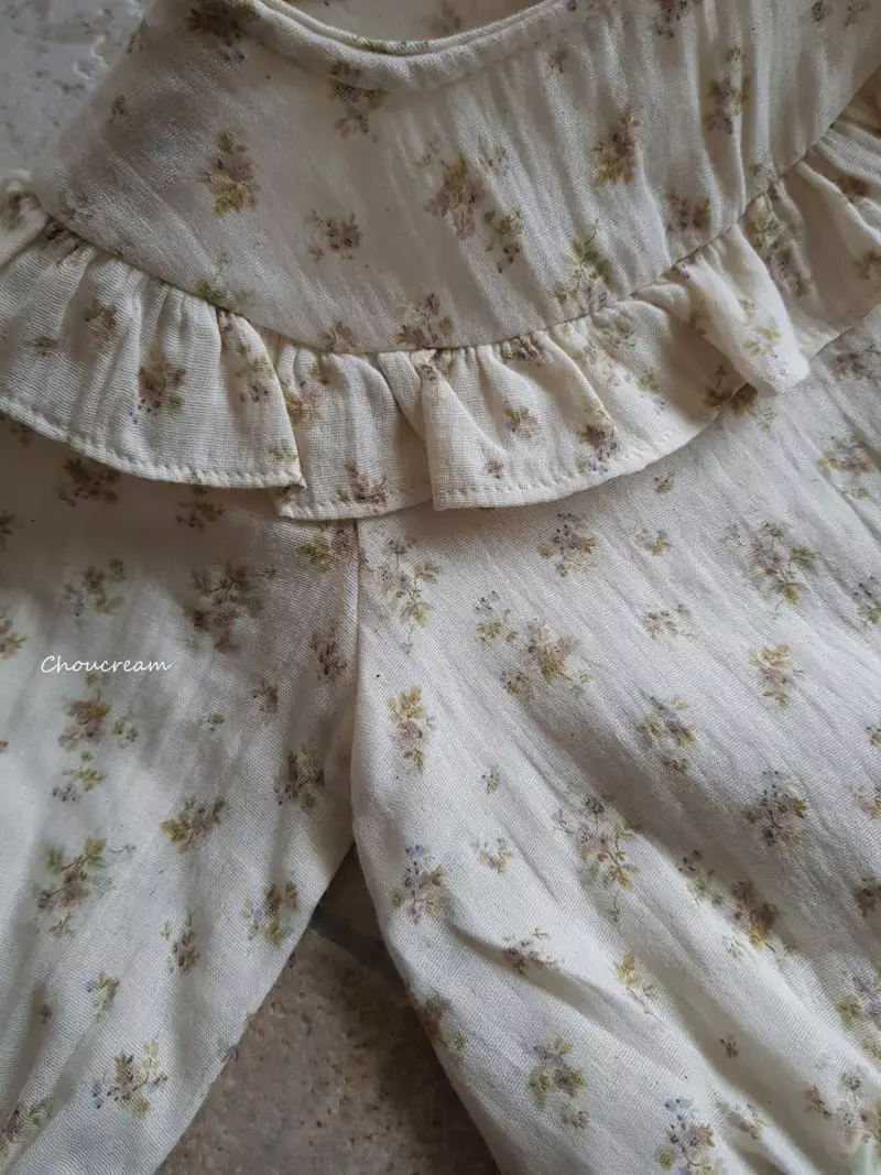 Choucream - Korean Baby Fashion - #babyoutfit - Lucy Flower Frill Bodysuit - 7