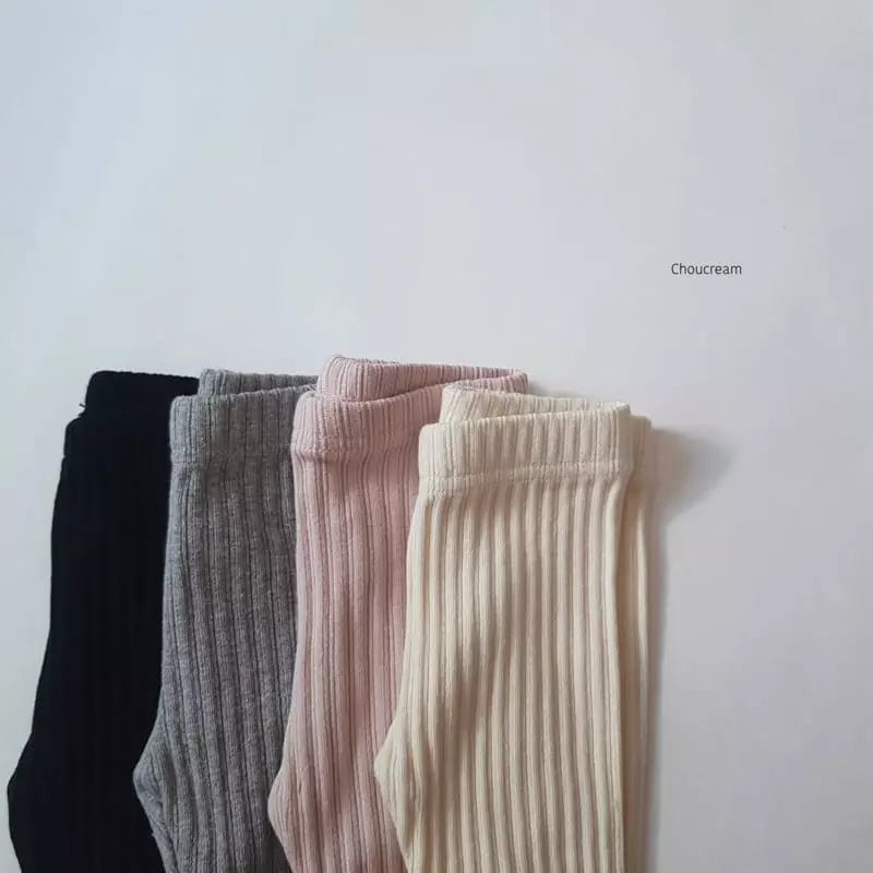 Choucream - Korean Baby Fashion - #babyoutfit - Rib Foot Leggings