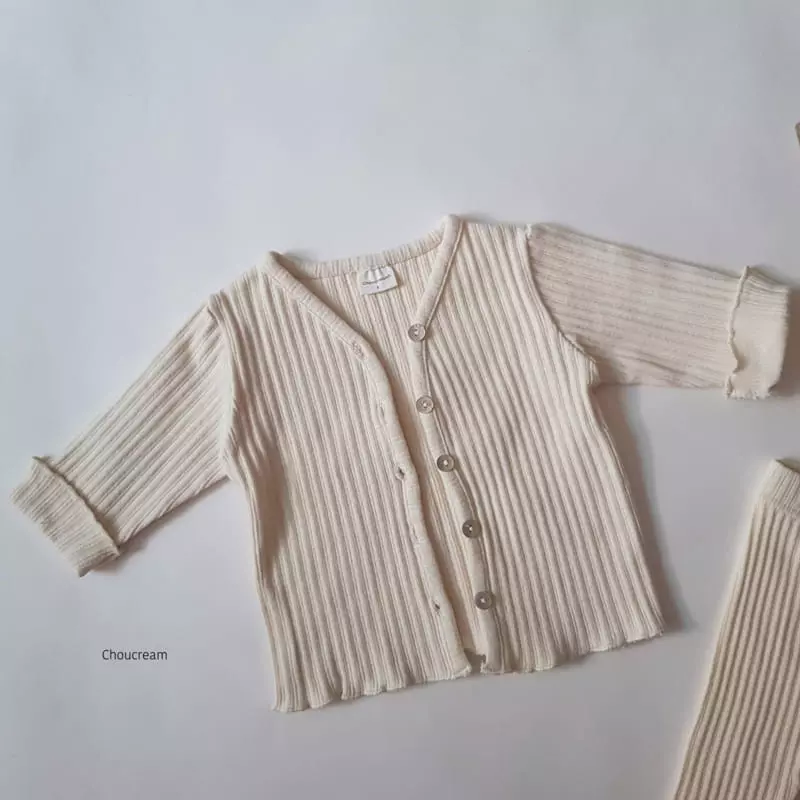Choucream - Korean Baby Fashion - #babyoutfit - Bebe Rib Cardigan - 4