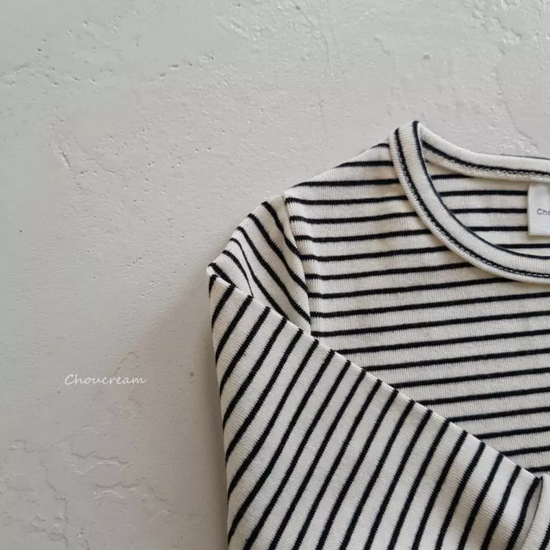 Choucream - Korean Baby Fashion - #onlinebabyboutique - Bebe Stripes Tee - 6